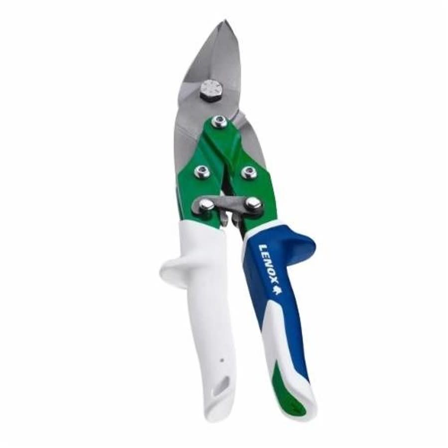 Aviation Snip, 18 ga, Sheet Metal, 22 ga, Stainless Steel Cutting, 1-5/16 in L of Cut, Right Snip, Precision Formed HCS Blade, Composite Handle