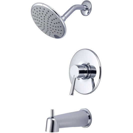 i2 Pressure Balanced Tub & Shower Trim, ADA, Polished Chrome