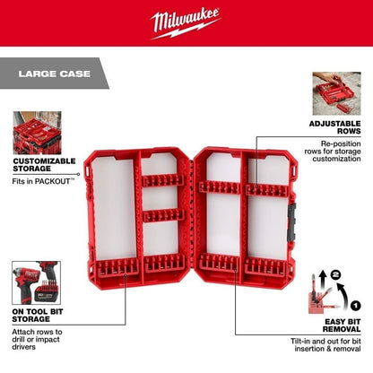 SHOCKWAVE 80-Piece Bit Set, P1, P2,PR1, P3, SQ1, SQ4, SQ3, T15, T20, T25, T27, T30, SL#8, SL#10, 1/8 in, 9/64 in, 5/32 in, 3/16 in, SQ2, 3.5 in, 1-7/8 in, 1/4 in, 5/16, 3/8 in, 1/4 in Point Hex Point, 1/4 in, Alloy Steel