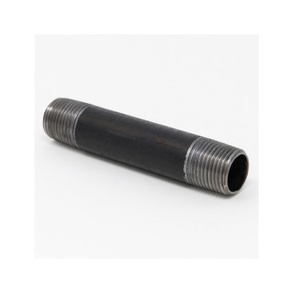 Nipple, 3/4 in, 6 in L, MNPT, Steel, Black, SCH 40/STD