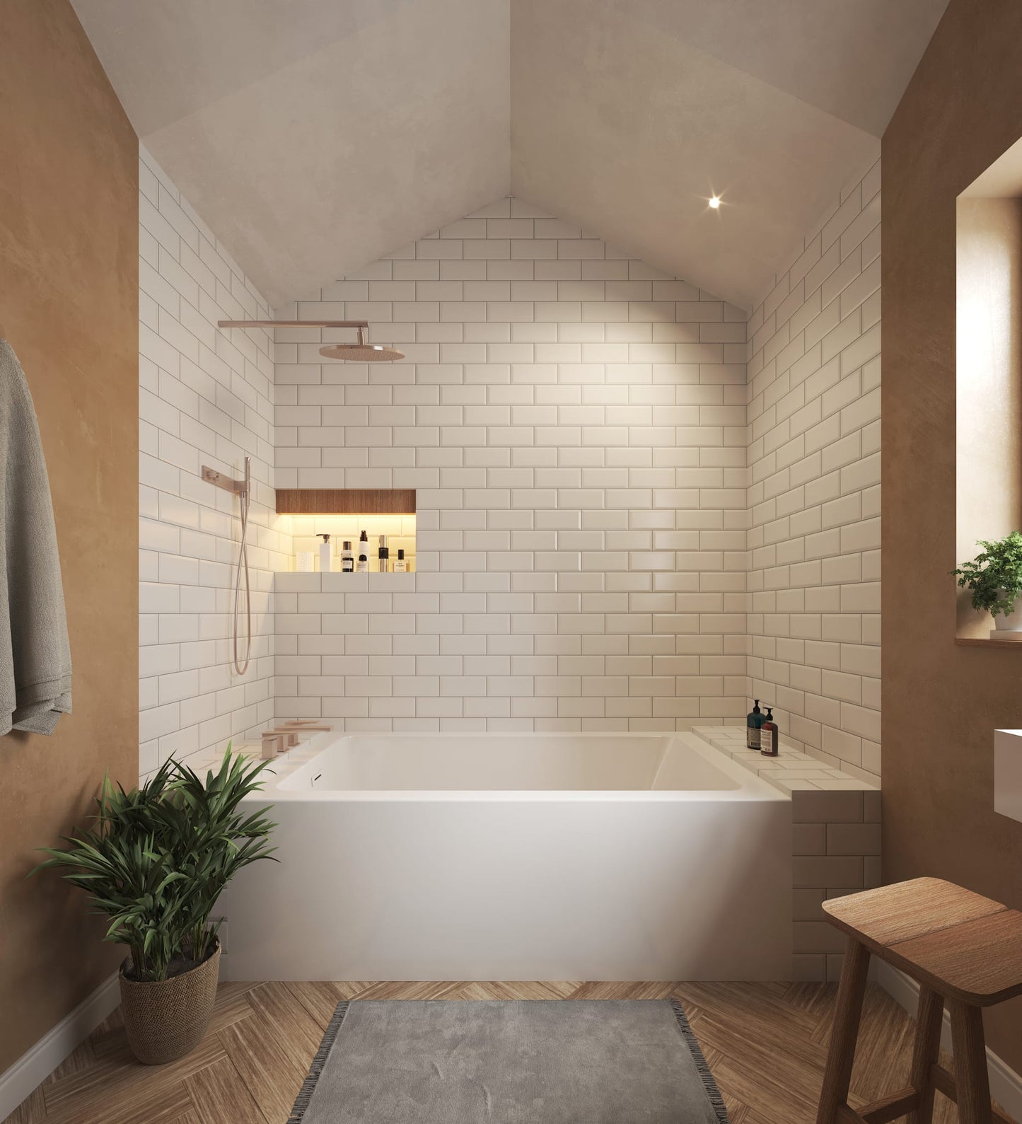 Grayley Alcove Bathtub - 66W x 22H x 36D