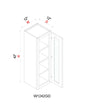Wall Cabinet - 12"W x 42"H x 12"D Glass Door Only