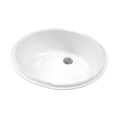 Luxoval™ Under Mount Lavatory Sink, ADA, 18-1/4 x 15 x 7-9/16 in, Vitreous China, White