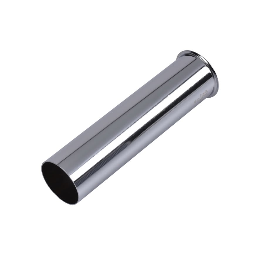Tubular Tailpiece, 1-1/2 in, Tube x Flange, 20 ga, Chrome