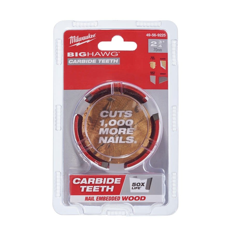 BIG HAWG™ Hole Saw, 2-3/4 in Dia, Carbide Cutting Edge
