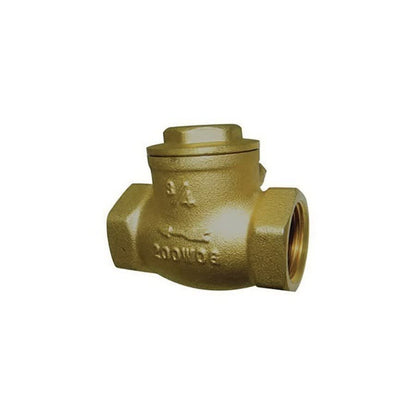 Swing Check Valve, 3/4 in, FNPT, Brass