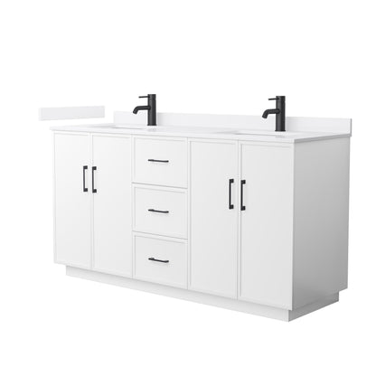 Elan Double Bathroom Vanity with Toe Kick - 66W x 35H x 22D