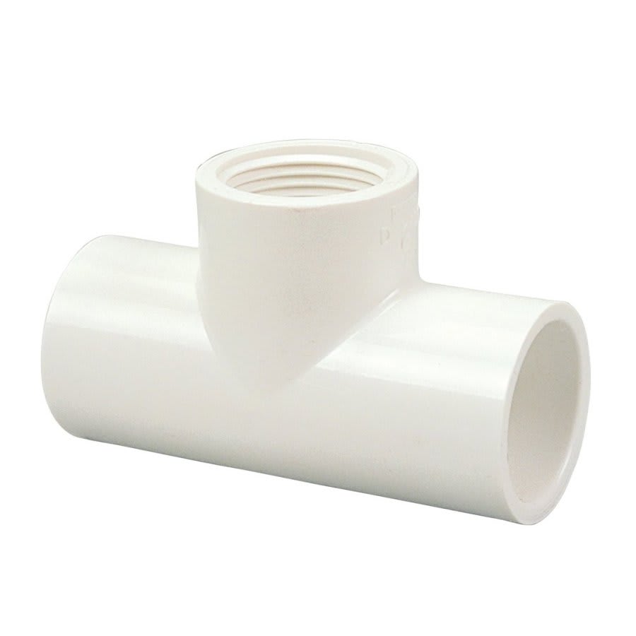 Tee, 3 x 1-1/2 in, Socket x FNPT, SCH 40/STD, PVC