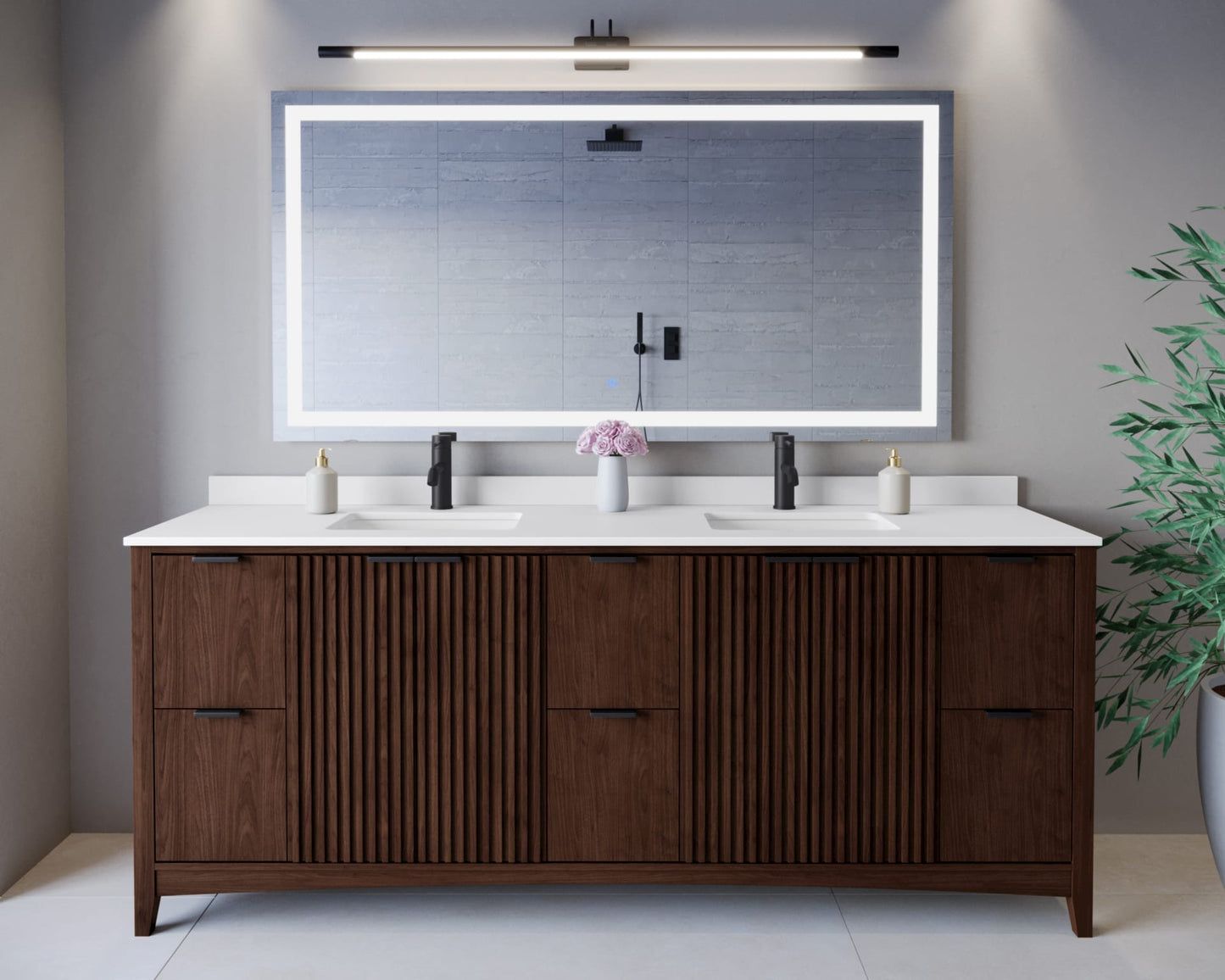 Palmilla Double Bathroom Vanity - 84W x 35H x 22D