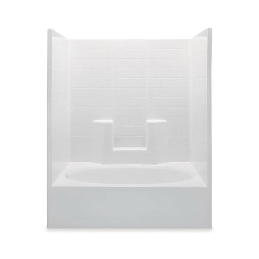 Everyday 1-Piece Tub & Shower, 72 x 60 in, Left Hand Drain, White