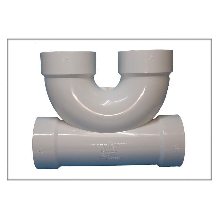 Texas 2-Way Cleanout Tee, 4 in, Hub, DWV, PVC