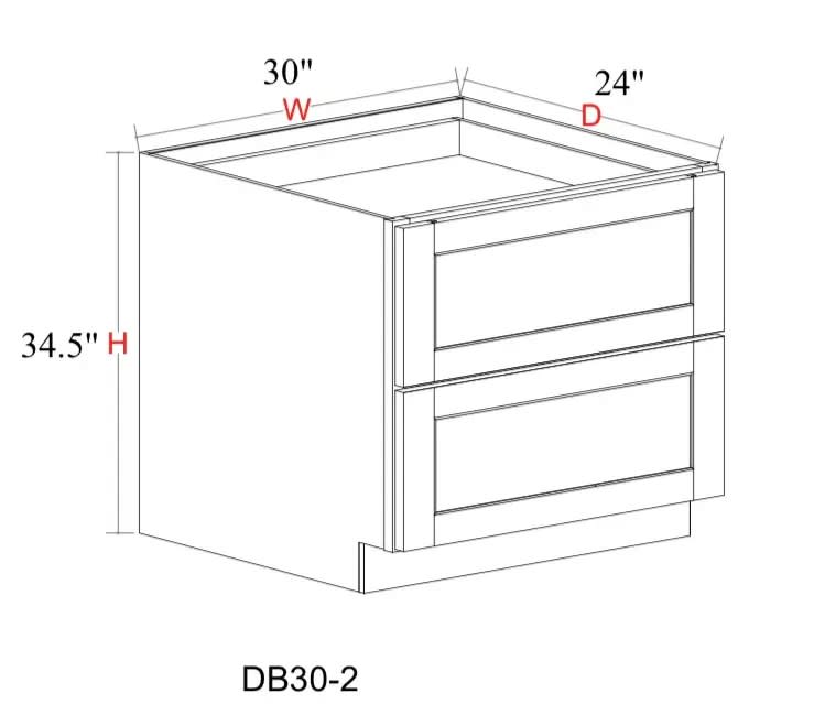 Farm Sink Base Cabinet- 30"W x 34- 1/2"H x 24"D