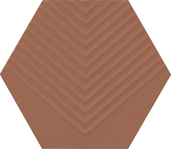 Rhyme and Reason Warm Terracotta Hexagon 4X4 Matte
