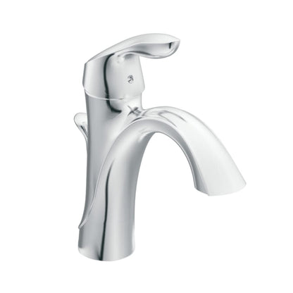 Single Handle Single Hole Bathroom Faucet from the Eva Collection (Valve Included)