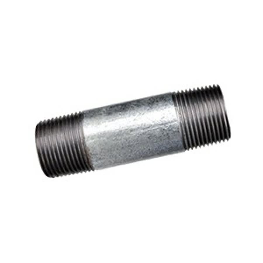 Nipple, 1/2 in, 2 in L, MNPT, Steel, Galvanized, SCH 40/STD