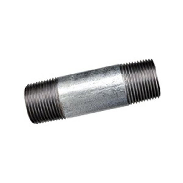 Nipple, 2 in, 12 in L, MNPT, Steel, Galvanized, SCH 40/STD