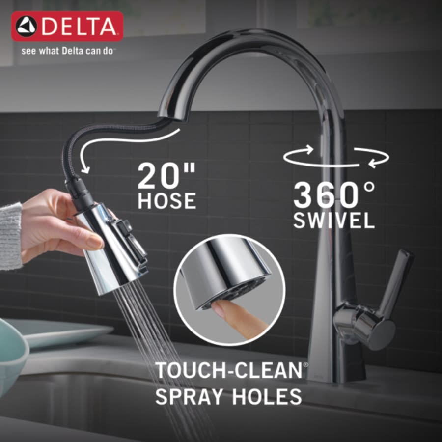 Lenta Single-Handle Pull-Down Kitchen Faucet with ShieldSpray