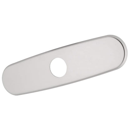 Escutcheon, 10 in L, Brushed RealSteel Steel