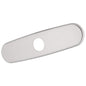 Escutcheon, 10 in L, Brushed RealSteel Steel