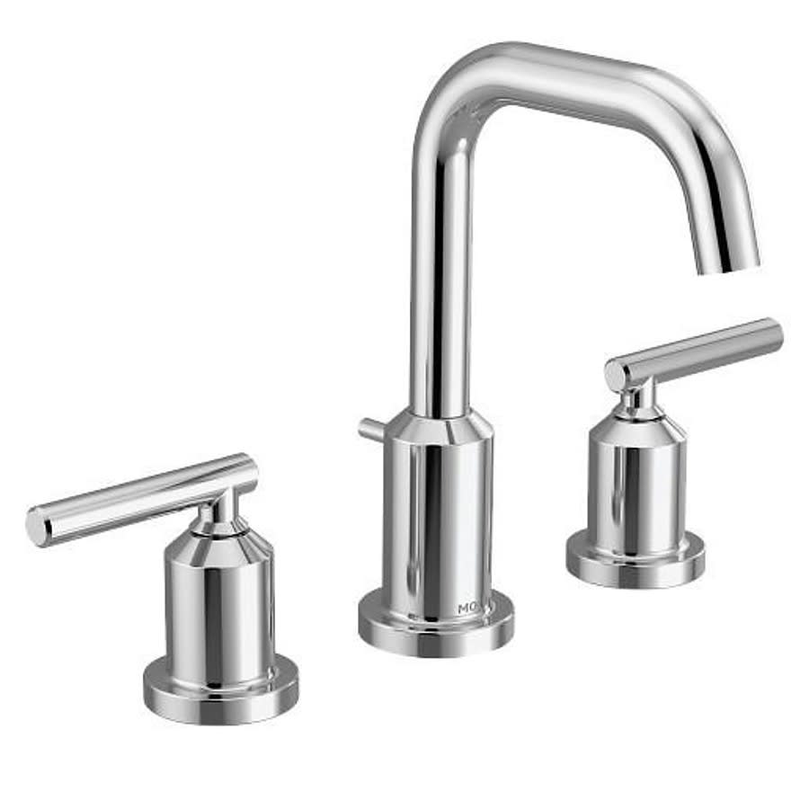 Gibson™ Widespread Lavatory Faucet, ADA, 2 Handle, 3-Hole, 1.2 gpm, Chrome
