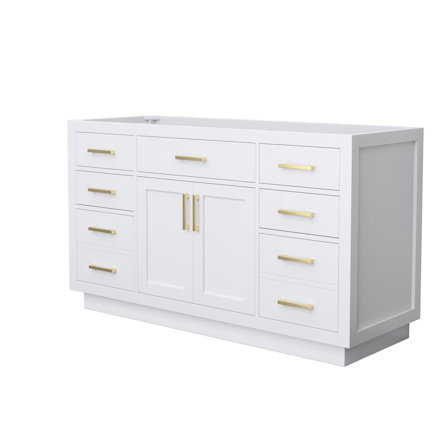 Beckett Single Bathroom Vanity with Toe Kick - 59W x 34.25H x 21.5D