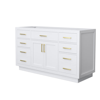 Beckett Single Bathroom Vanity with Toe Kick - 59W x 34.25H x 21.5D