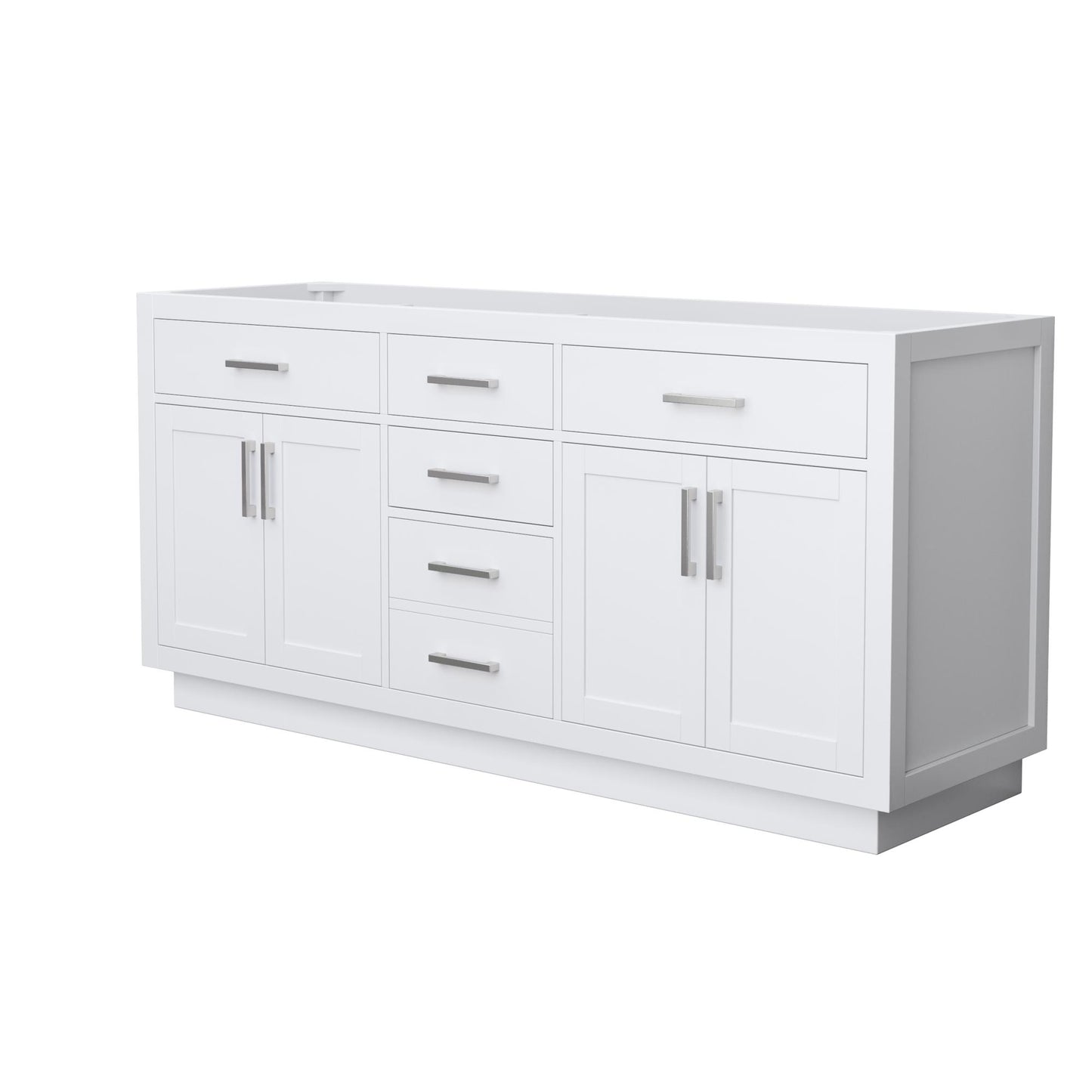 Beckett Double Bathroom Vanity with Toe Kick - 71W x 34.25H x 21.5D