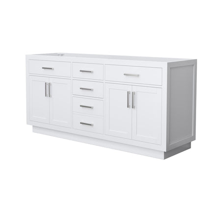 Beckett Double Bathroom Vanity with Toe Kick - 71W x 34.25H x 21.5D