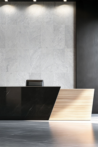 Carrara White Milano Ribbo Honed