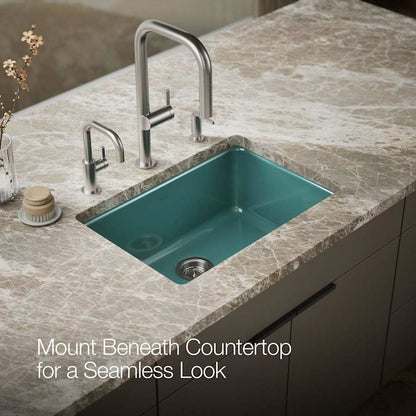Iron/Tones 27" Undermount Single Basin Enameled Cast Iron Kitchen Sink