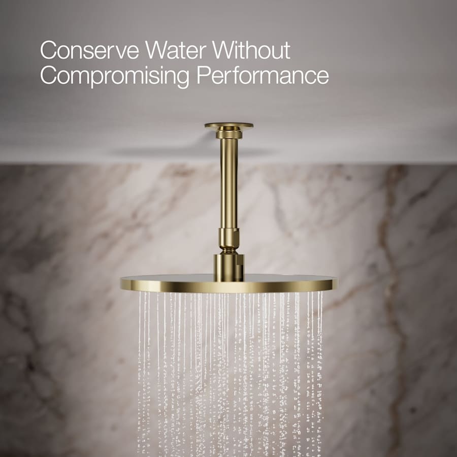 Contemporary Round 10" Single Function 2.5 GPM Rainhead with MasterClean Sprayface and Katalyst Air-Induction Technology