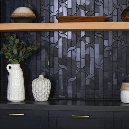 Pietra Divina Nero Marquina Rectangle 4X12 Honed