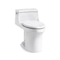 San Souci® One Piece Toilet, Floor Mount, 12 in Rough, ADA, Elongated Bowl, Left Hand Lever, 1.28 gpf, White