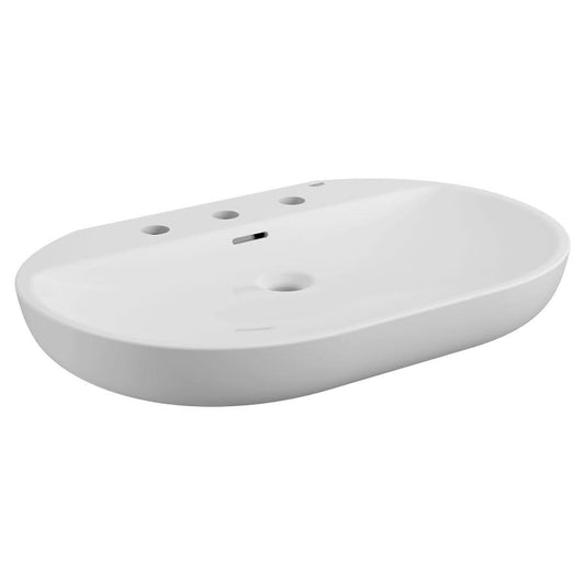Essence Wall Mount Lavatory Sink, ADA, 27 x 18 x 4 in, Fireclay, Alpine White