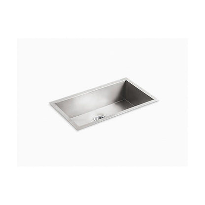 Vault™ Single Bowl Kitchen Sink, Under Mount, 32 x 18-15/16 in, 9-5/16 in Bowl Depth, 18 ga Satin Steel, Stainless