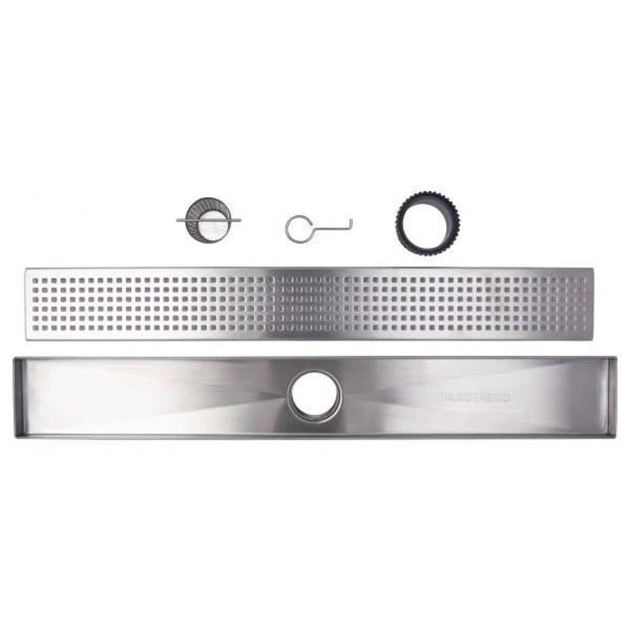 Linear Shower Drain, 36 in, With Tile Insert Grate, Stainless Steel