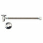 Braided Toilet Supply Kit, Brass, Polished Chrome