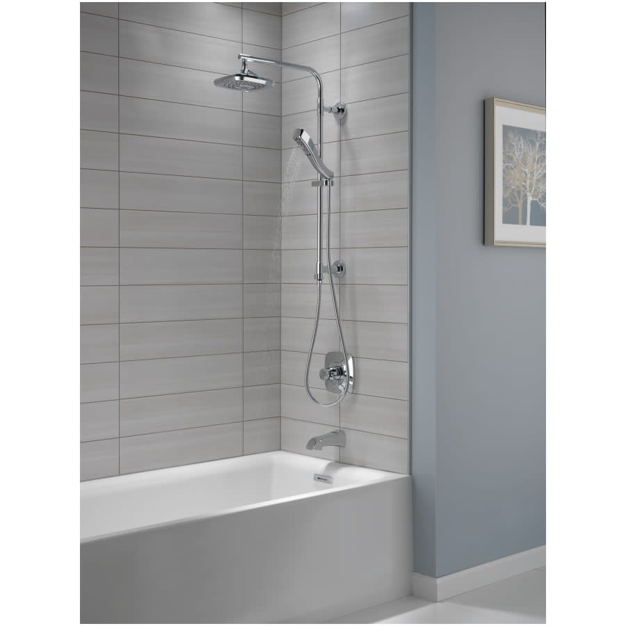 Emerge 26" Round Shower Column with Hose and Integrated Diverter - Less Shower Head and Hand Shower