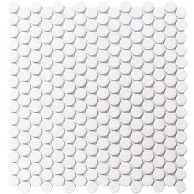 BG WHITE PENNY ROUND 12X12 MOS