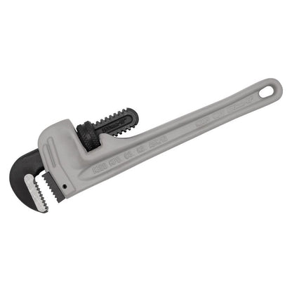 Straight Pipe Wrench, 1/8 to 1-1/2 in Pipe, 10 in OAL, Hook and Heel Jaw, Titanium Aluminum Alloy Handle