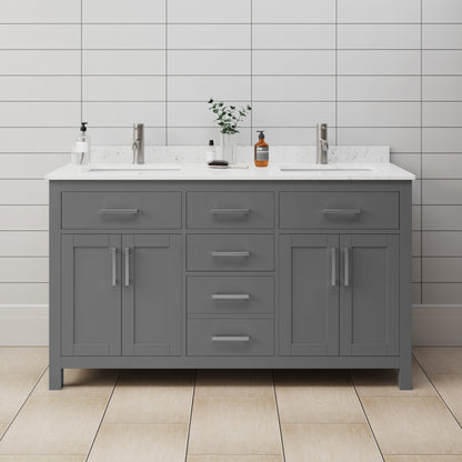 Beckett Double Bathroom Vanity - 60W x 35H x 22D