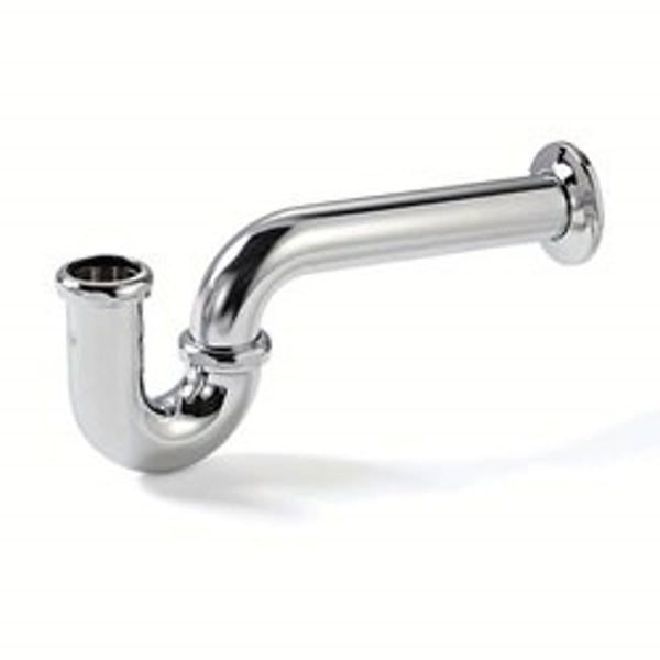 Tubular P-Trap, 1-1/2 in, 17 ga, Polished Chrome