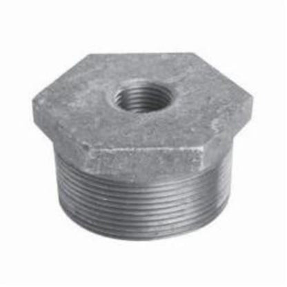 Hex Head Bushing, 1-1/4 x 1 in, MNPT x FNPT, 150 lb, Malleable Iron, Galvanized, Domestic
