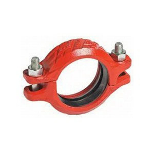 Rigid Coupling, 6 in, Groove, Ductile Iron, Enamel Painted