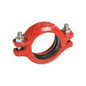 Rigid Coupling, 6 in, Groove, Ductile Iron, Enamel Painted