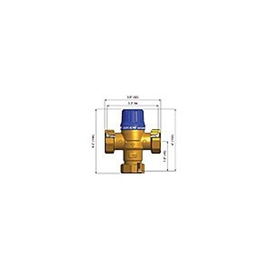 Heatguard® HG110-D Thermostatic Mixing Valve, 1/2 in, Bronze Body