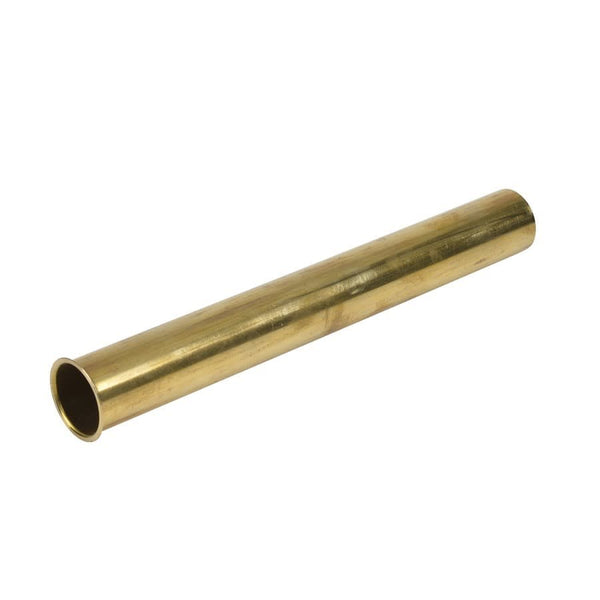 Tubular Tailpiece, 1-1/2 in, Tube x Flange, 17 ga, Brass