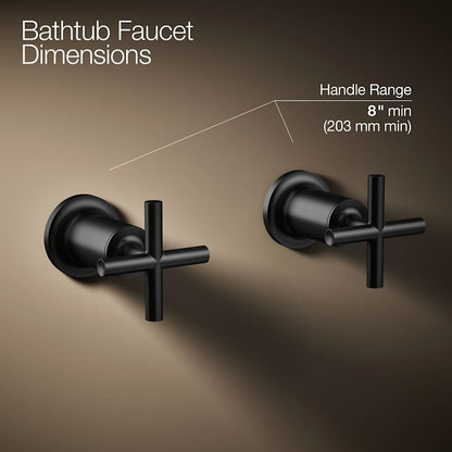 Purist Deck or Wall Mounted Cross Handles for Tub Faucet