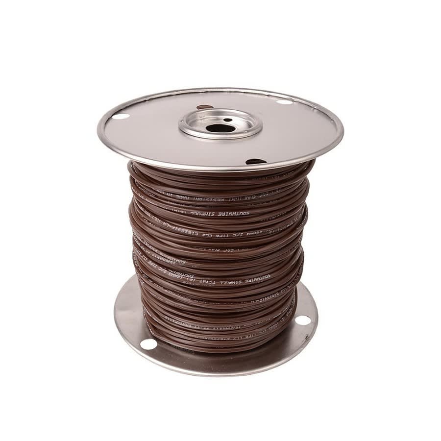 Thermostat Wire, 18 AWG, 8-Wire, 250 ft L, Brown