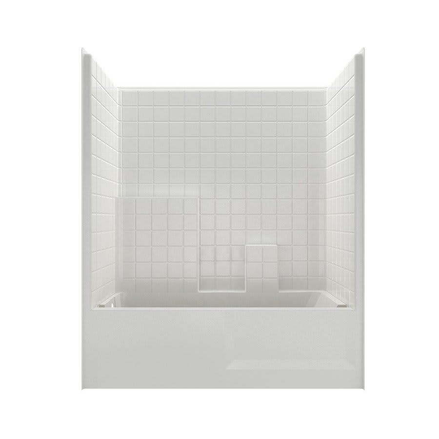 1-Piece Tub & Shower, 72 x 60 in, Left Hand Drain, White